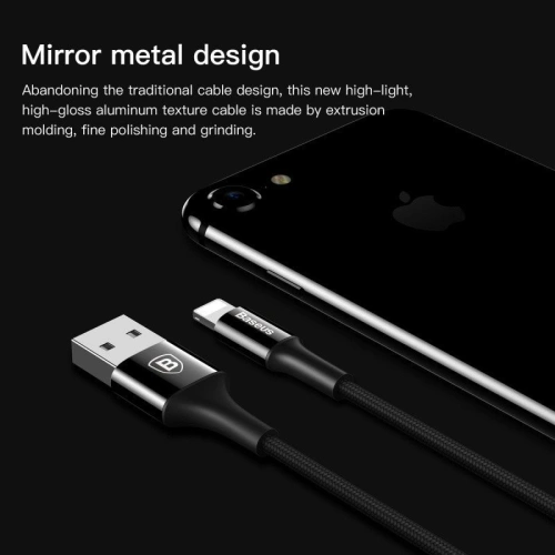 Kup Cablu Lightning Baseus cu conector iluminat 1m (roșu) - BSU353RED - {ean13} - Sklep Home Screen