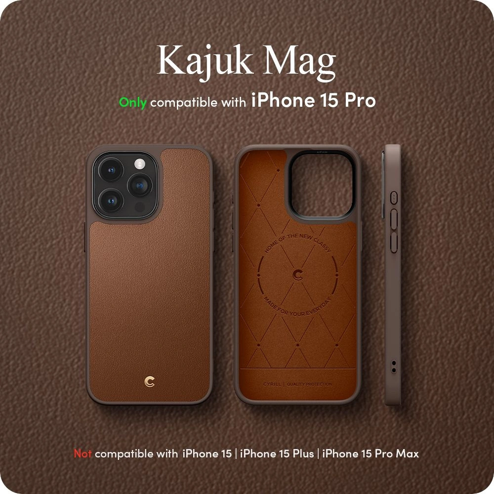 Etui Spigen Cyrill Kajuk Mag MagSafe Apple iPhone 15 Pro Saddle Brown