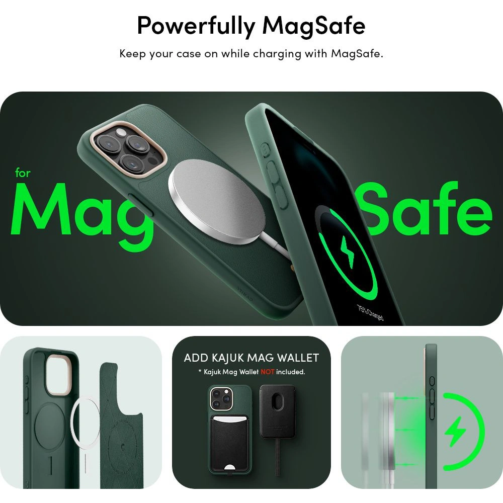 Etui Spigen Cyrill Kajuk Mag MagSafe Apple iPhone 15 Pro Forest Green