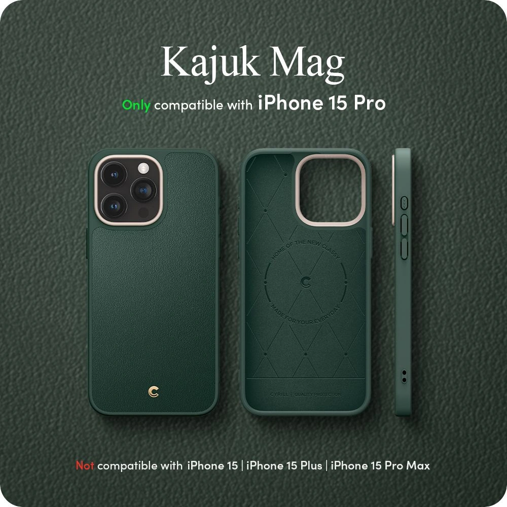 Etui Spigen Cyrill Kajuk Mag MagSafe Apple iPhone 15 Pro Forest Green