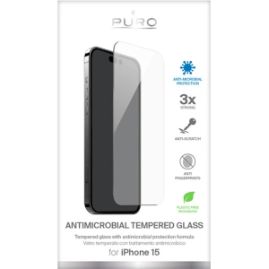 Kup Gehärtetes PURO Anti-Bacterial Glass Apple iPhone 15 - PUR763 - {ean13} - Sklep Home Screen