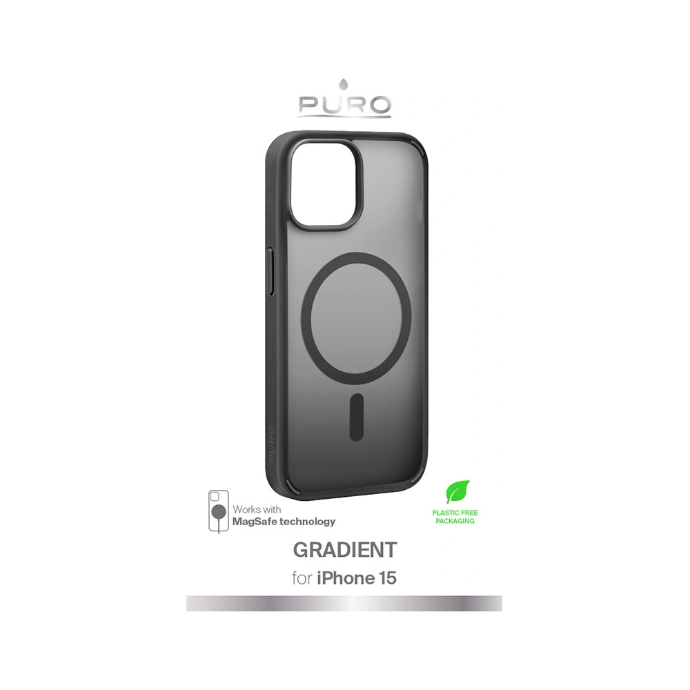 Etui PURO GRADIENT MAG Apple iPhone 15 MagSafe (Black)