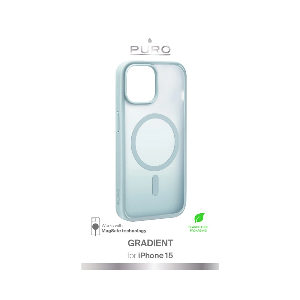 Etui PURO GRADIENT MAG Apple iPhone 15 MagSafe (Light Green)