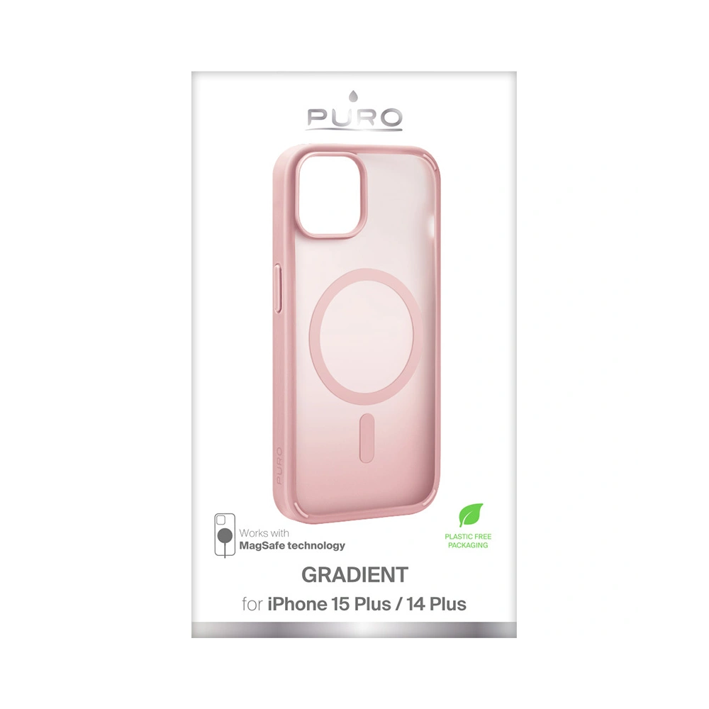 Etui PURO GRADIENT MAG Apple iPhone 15 Plus / 14 Plus MagSafe (Pink)