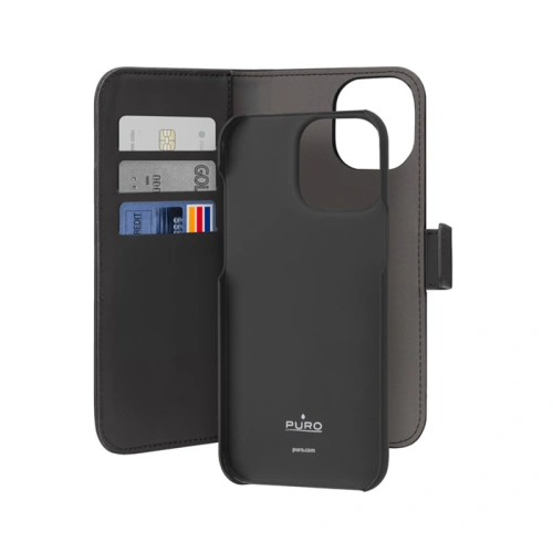 Kup Etui PURO Wallet Detachable 2w1 Apple iPhone 15 Pro Max (černý) - PUR778 - {ean13} - Sklep Home Screen