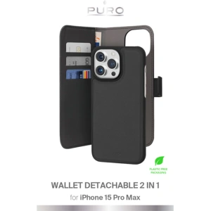 Buy PURO Wallet Detachable 2w1 Apple iPhone 15 Pro Max (black) - PUR778 - {ean13} - Home Screen Store Europe