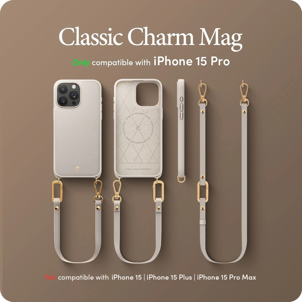 Etui Spigen Cyrill Classic Charm Mag MagSafe Apple iPhone 15 Pro Cream