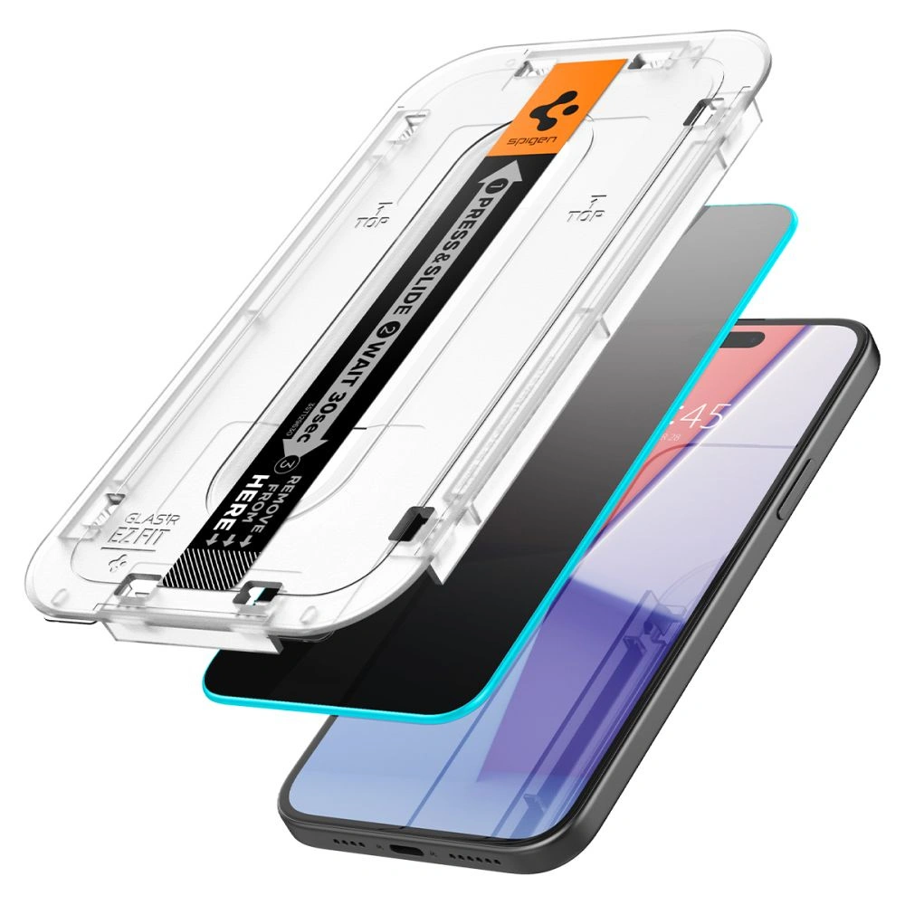 Szkło hartowane Spigen GLAS.tR ez Fit Apple iPhone 15 Pro Privacy [2 PACK]