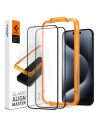 Szkło hartowane Spigen GLAS.tR AlignMaster FC Apple iPhone 15 Pro Black [2 PACK]