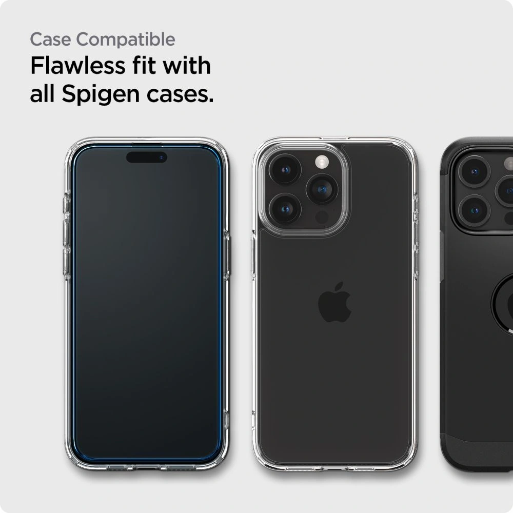 Szkło hartowane Spigen GLAS.tR AlignMaster FC Apple iPhone 15 Pro Black [2 PACK]