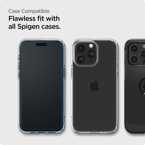 Kup Gehärtetes Glas Spigen GLAS.tR AlignMaster FC Apple iPhone 15 Pro Max Schwarz [2 PACK] - SPN2982 - {ean13} - Sklep Home Screen