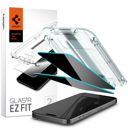 Buy Spigen GLAS.tR ez Fit Apple iPhone 15 Pro Max Privacy [2 PACK] - SPN2983 - {ean13} - Home Screen Store Europe