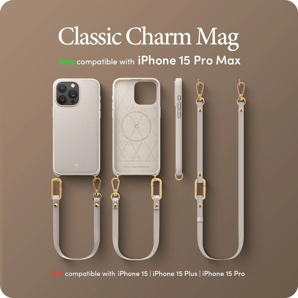 Etui Spigen Cyrill Classic Charm Mag MagSafe Apple iPhone 15 Pro Max Cream