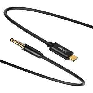 Kabel audio USB-C do mini jack 3,5mm Baseus Yiven 1.2m (czarny)