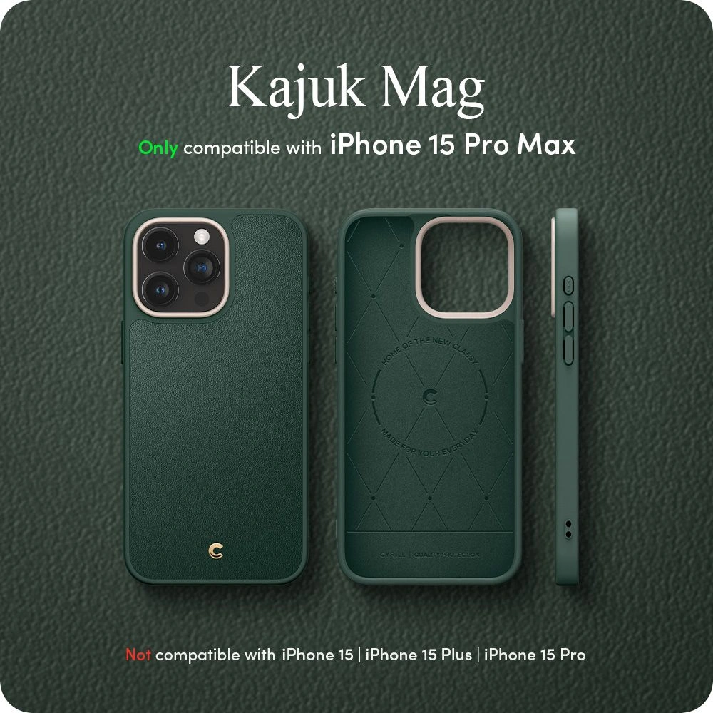 Etui Spigen Cyrill Kajuk Mag MagSafe Apple iPhone 15 Pro Max Forest Green