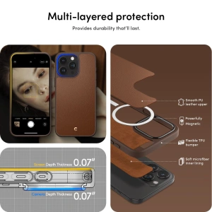 Buy Spigen Cyrill Kajuk Mag MagSafe Apple iPhone 15 Pro Max Saddle Brown - SPN2989 - {ean13} - Home Screen Store Europe
