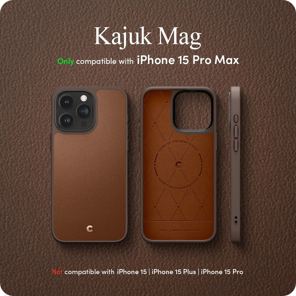 Etui Spigen Cyrill Kajuk Mag MagSafe Apple iPhone 15 Pro Max Saddle Brown