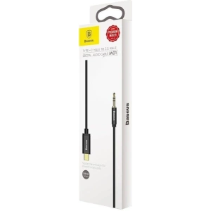Kabel audio USB-C do mini jack 3,5mm Baseus Yiven 1.2m (czarny)