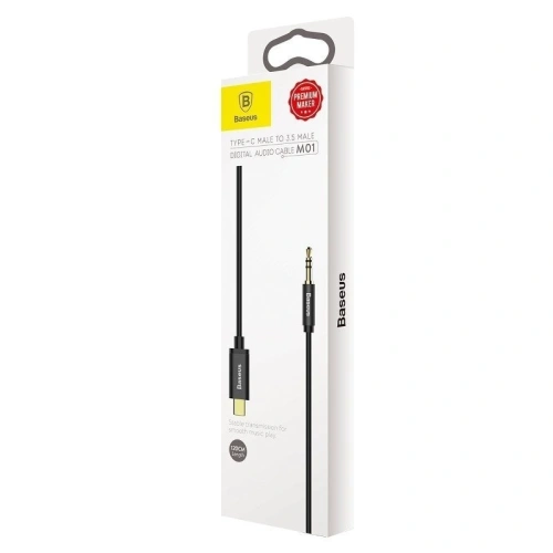 Kup Kabel audio USB-C do mini jack 3,5mm Baseus Yiven 1.2m (černý) - BSU357BLK - {ean13} - Sklep Home Screen