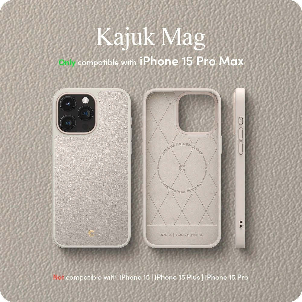 Etui Spigen Cyrill Kajuk Mag MagSafe Apple iPhone 15 Pro Max Cream
