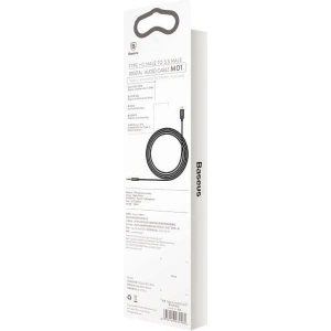Kabel audio USB-C do mini jack 3,5mm Baseus Yiven 1.2m (czarny)