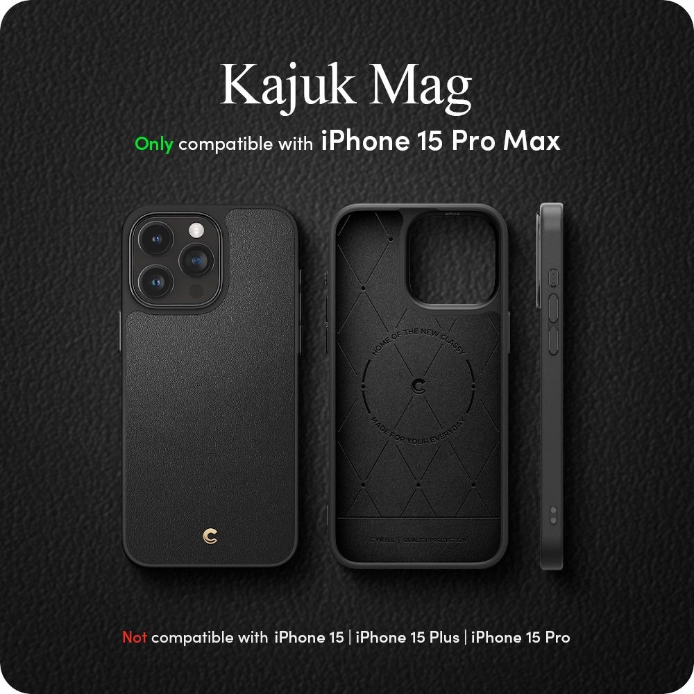 Etui Spigen Cyrill Kajuk Mag MagSafe Apple iPhone 15 Pro Max Black