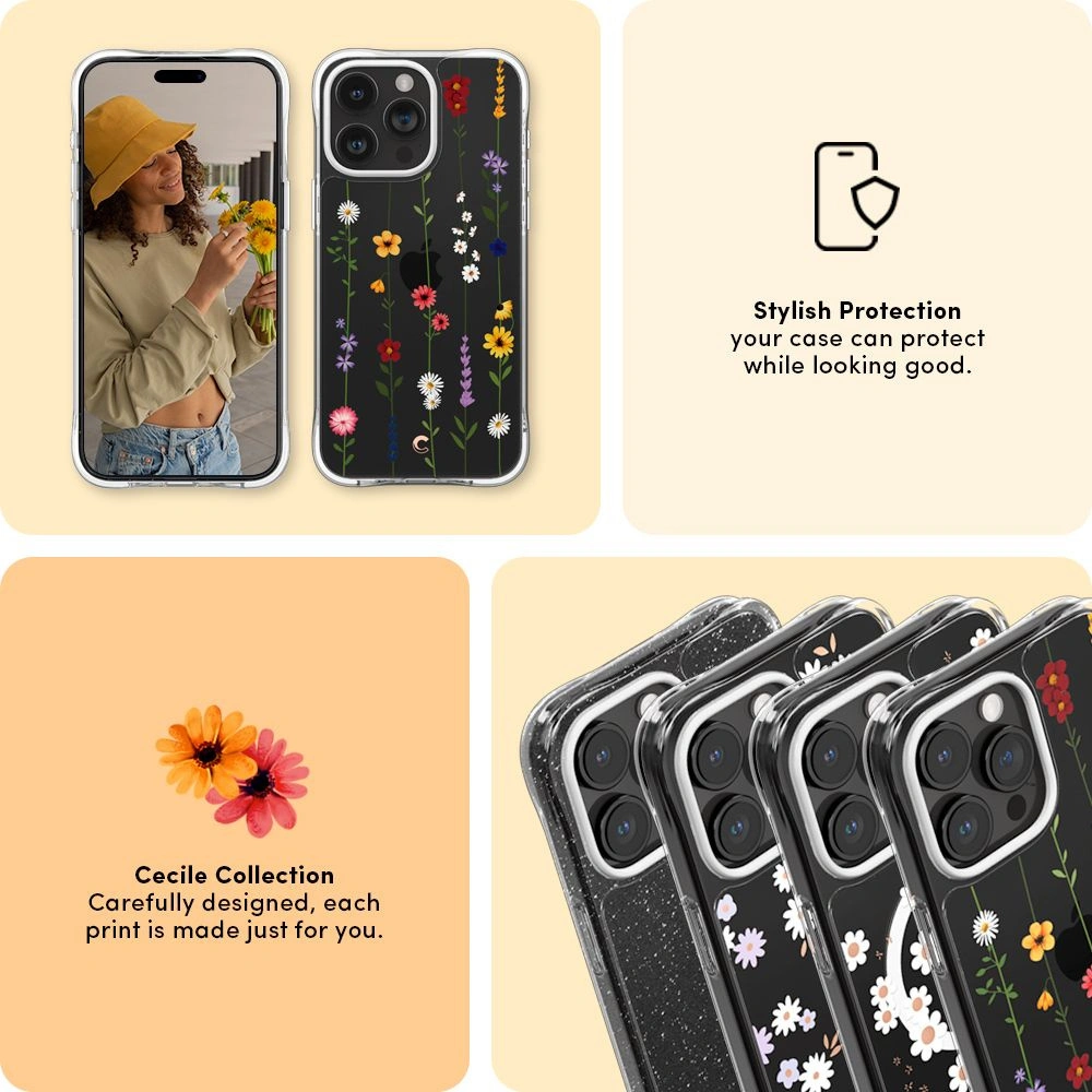 Etui Spigen Cyrill Cecile Apple iPhone 15 Pro Max Flower Garden