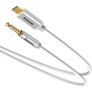 Kabel audio USB-C do mini jack 3,5mm Baseus Yiven 1.2m (biały)