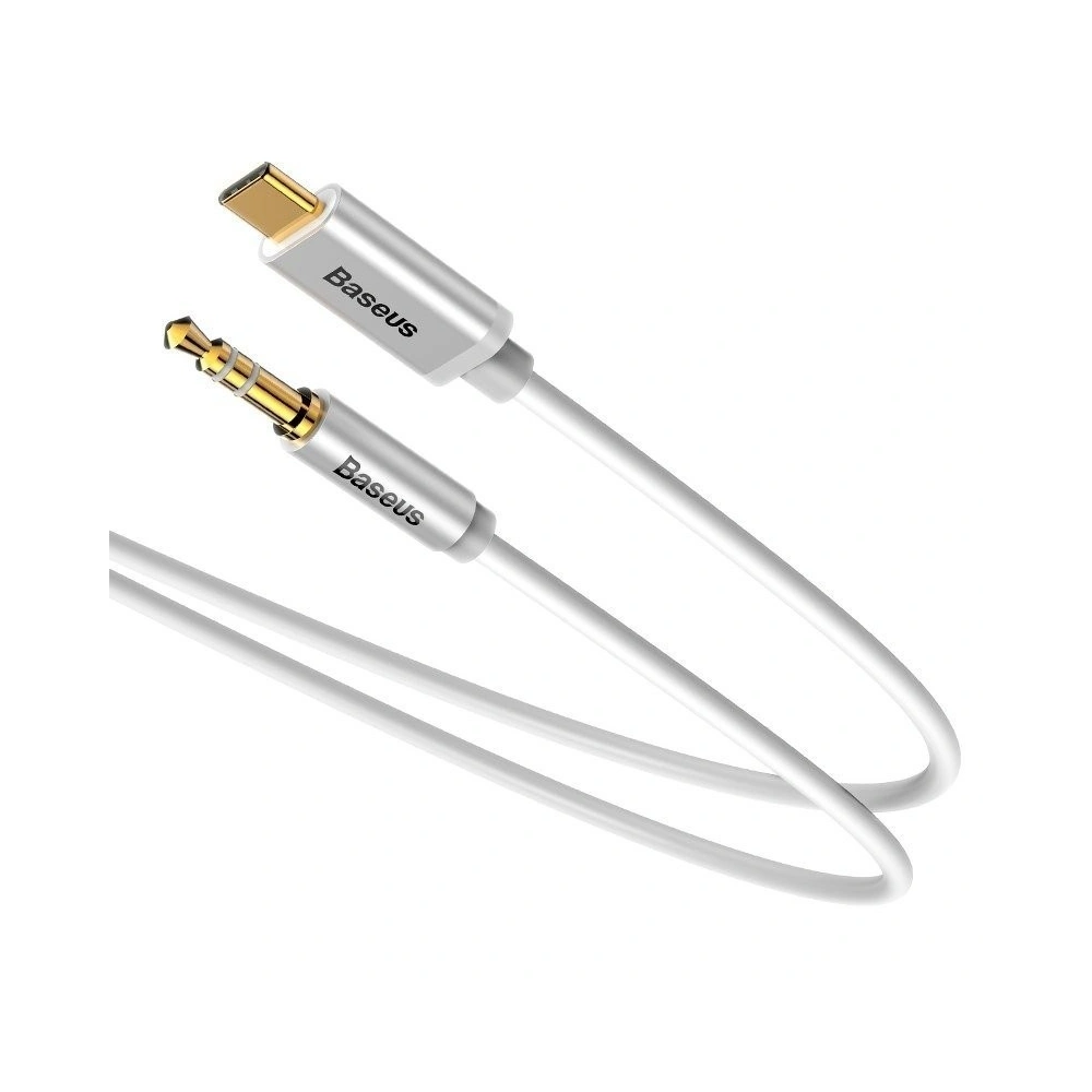 Kabel audio USB-C do mini jack 3,5mm Baseus Yiven 1.2m (biały)