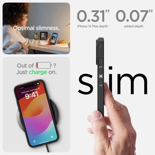 Kup Etui Spigen Liquid Air Apple iPhone 15 Plus / 14 Plus Matte Black - SPN2997 - {ean13} - Sklep Home Screen