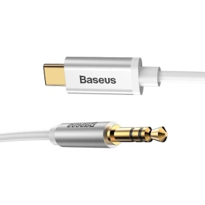 Kabel audio USB-C do mini jack 3,5mm Baseus Yiven 1.2m (biały)