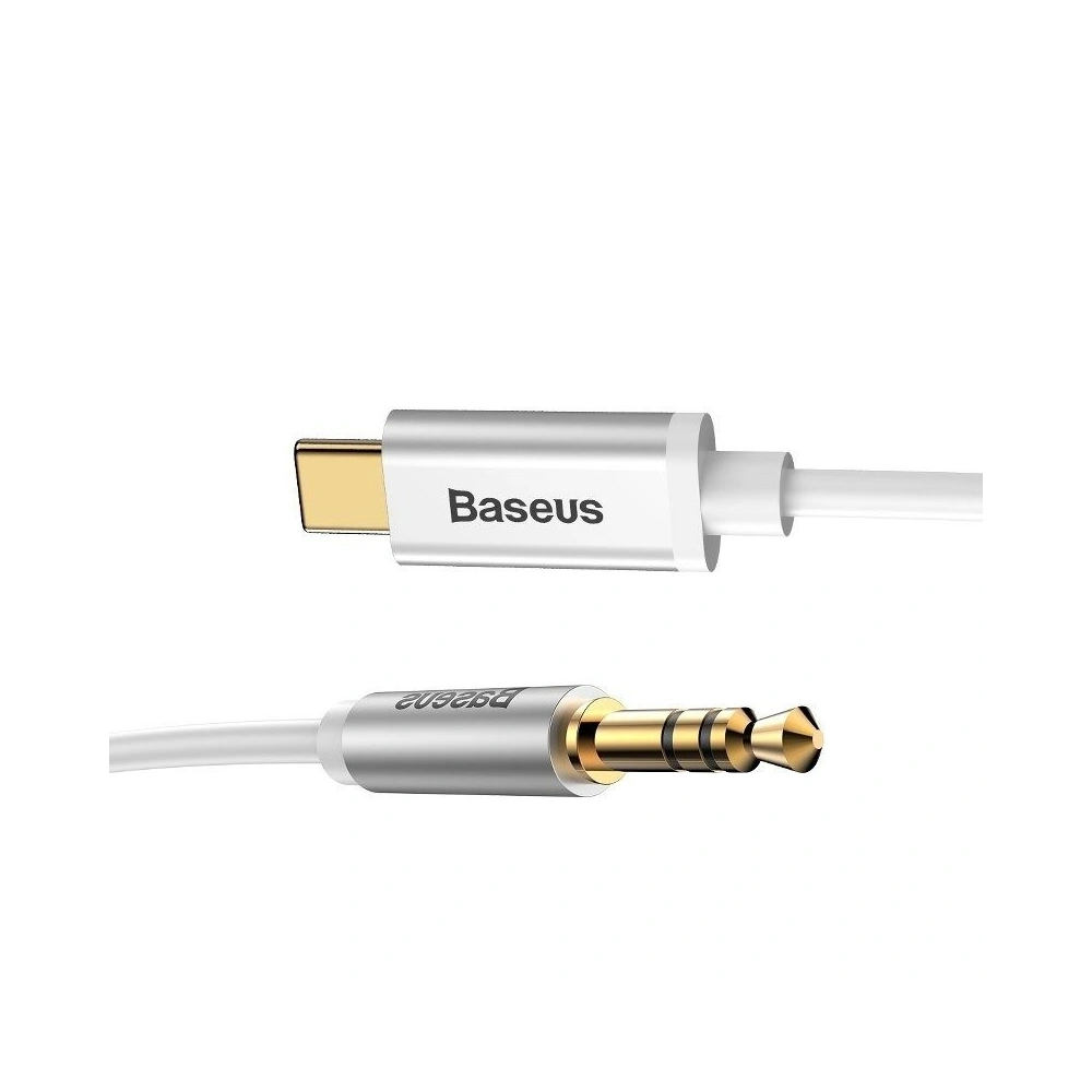 Kabel audio USB-C do mini jack 3,5mm Baseus Yiven 1.2m (biały)