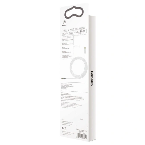 Kup Audio-Kabel USB-C zu Mini-Jack 3,5mm Baseus Yiven 1.2m (weiß) - BSU359WHT - {ean13} - Sklep Home Screen