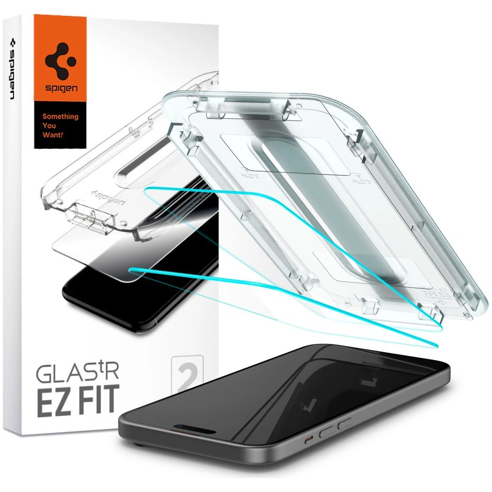 Szkło hartowane Spigen GLAS.tR ez Fit Apple iPhone 15 Plus / 14 Plus Clear [2 PACK]