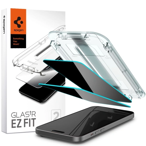 Kup Gehärtetes Glas Spigen GLAS.tR ez Fit Apple iPhone 15 Plus / 14 Plus Privacy [2 PACK] - SPN3007 - {ean13} - Sklep Home Screen