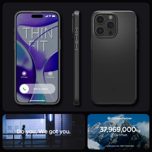 Kup Etui Spigen Thin Fit Apple iPhone 15 Pro Max Black - SPN3008 - {ean13} - Sklep Home Screen