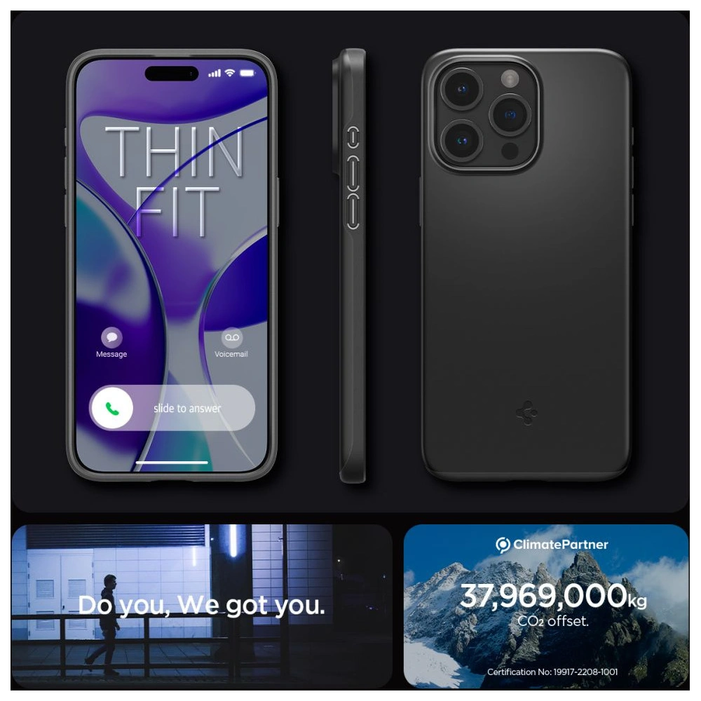 Etui Spigen Thin Fit Apple iPhone 15 Pro Max Black