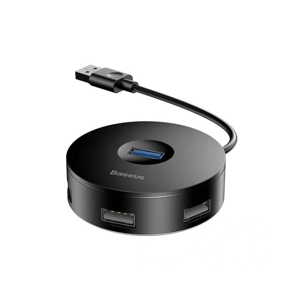 Hub 4w1 USB do USB 3.0 + 3x USB 2.0 Baseus 15cm (czarny)