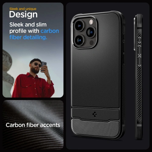 Kup Case Spigen Rugged Armor Mag MagSafe Apple iPhone 15 Pro Max Matt Schwarz - SPN3012 - {ean13} - Sklep Home Screen