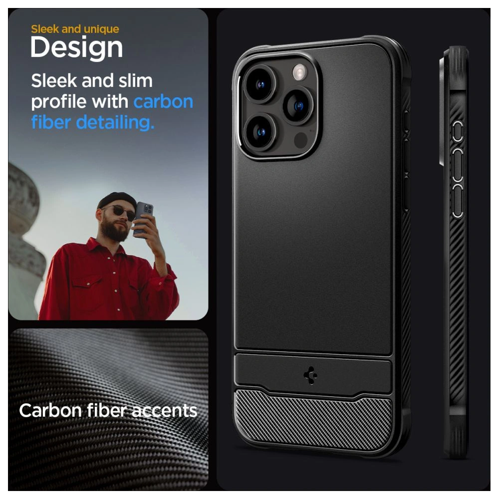 Etui Spigen Rugged Armor Mag MagSafe Apple iPhone 15 Pro Max Matte Black