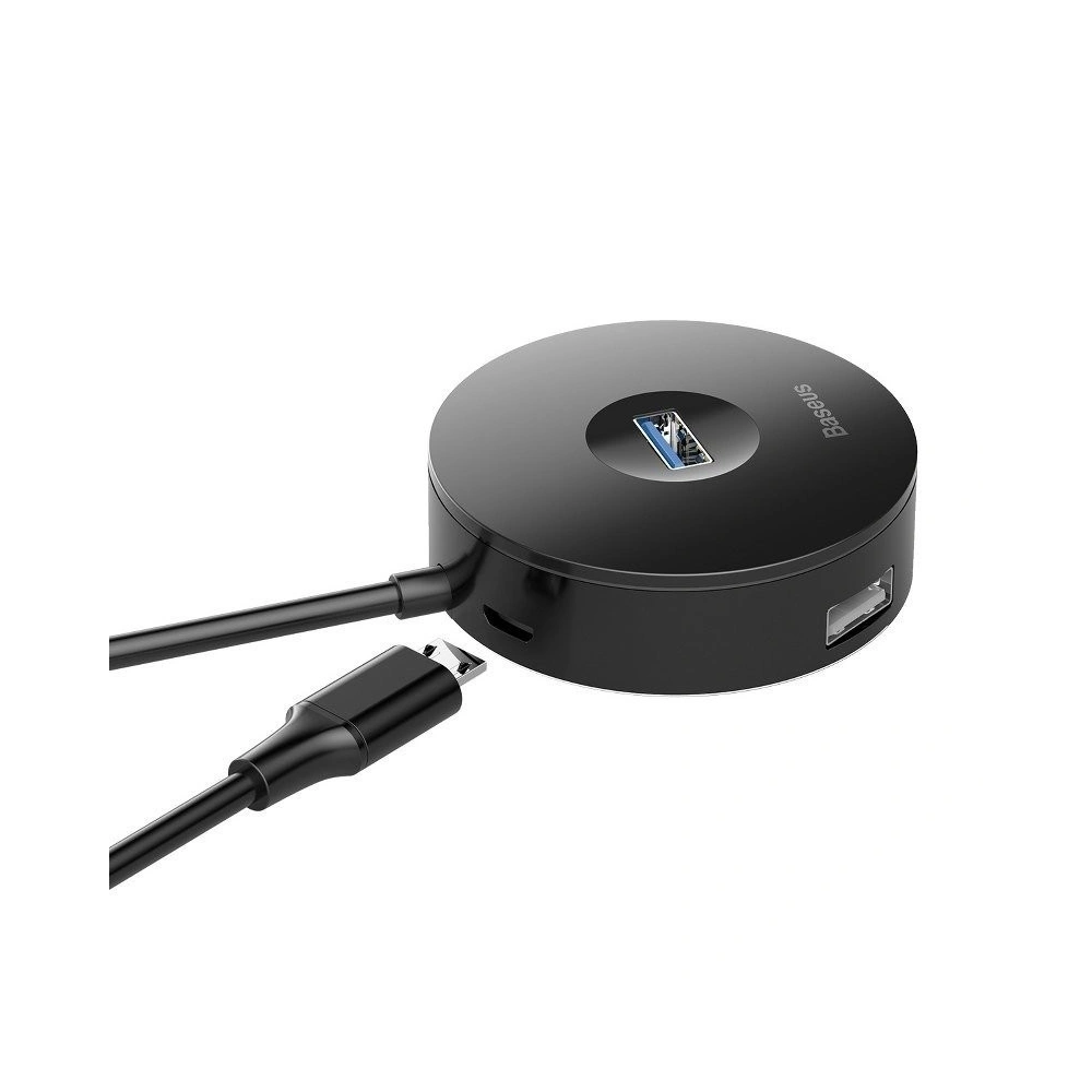 Hub 4w1 USB do USB 3.0 + 3x USB 2.0 Baseus 15cm (czarny)