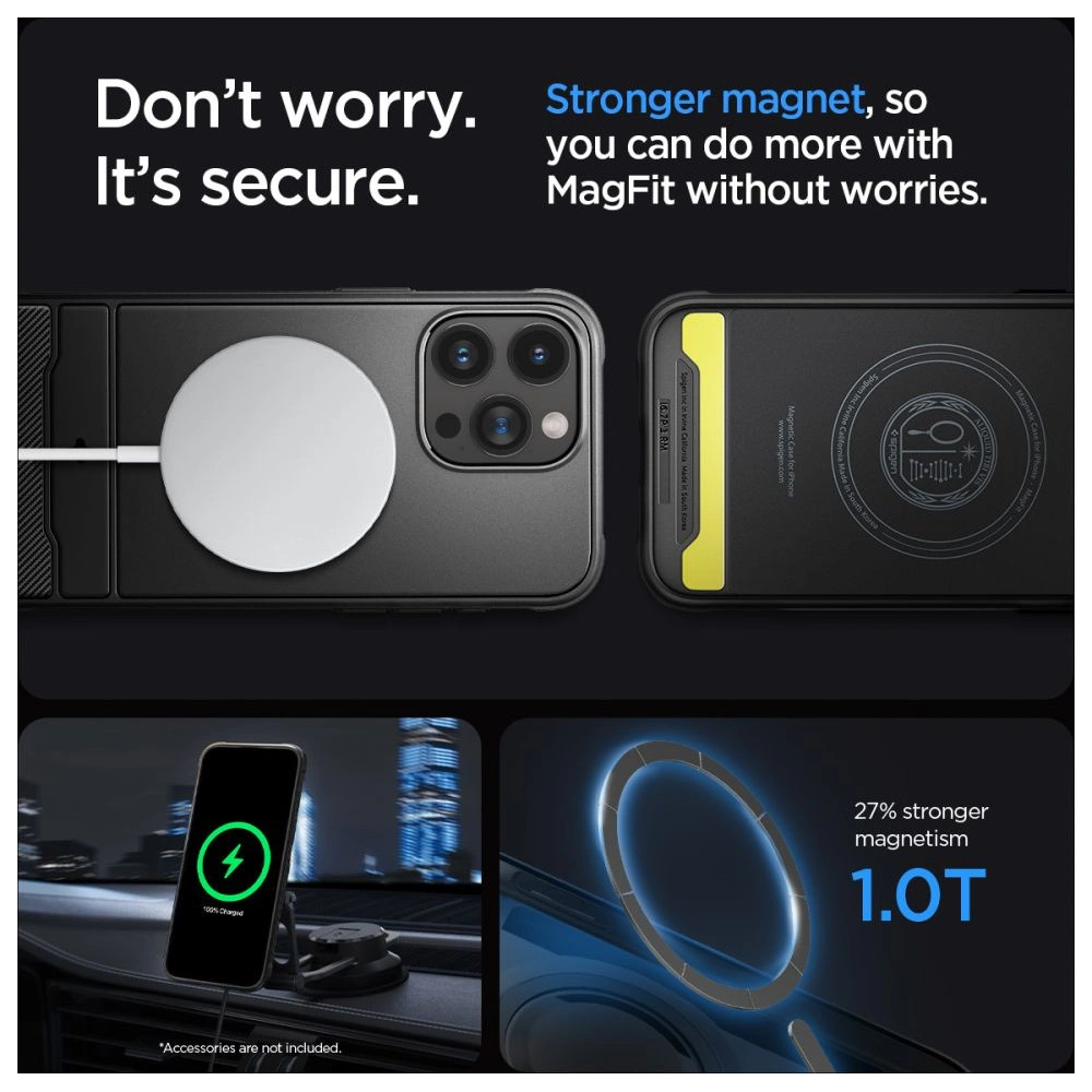 Etui Spigen Rugged Armor Mag MagSafe Apple iPhone 15 Pro Max Matte Black