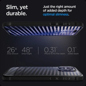 Kup Case Spigen Rugged Armor Mag MagSafe Apple iPhone 15 Pro Max Matt Schwarz - SPN3012 - {ean13} - Sklep Home Screen
