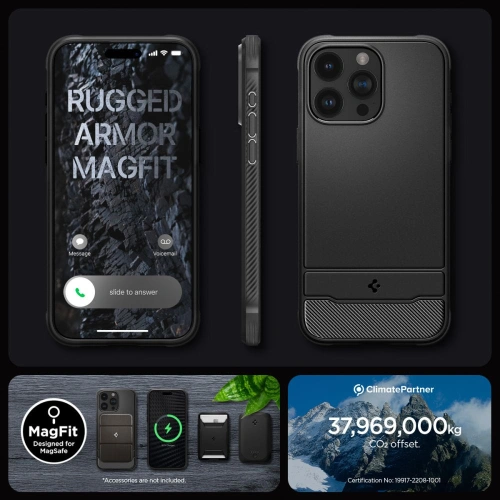 Kup Case Spigen Rugged Armor Mag MagSafe Apple iPhone 15 Pro Max Matt Schwarz - SPN3012 - {ean13} - Sklep Home Screen