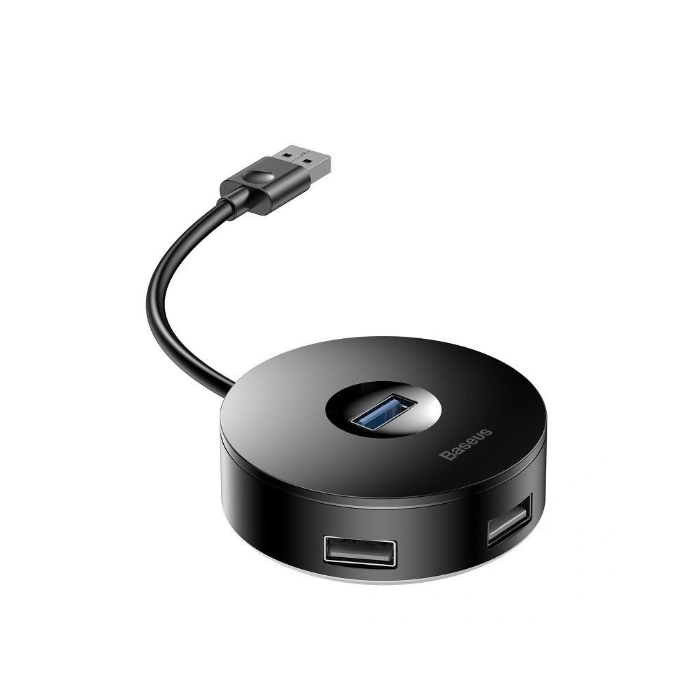 Hub 4w1 USB do USB 3.0 + 3x USB 2.0 Baseus 15cm (czarny)