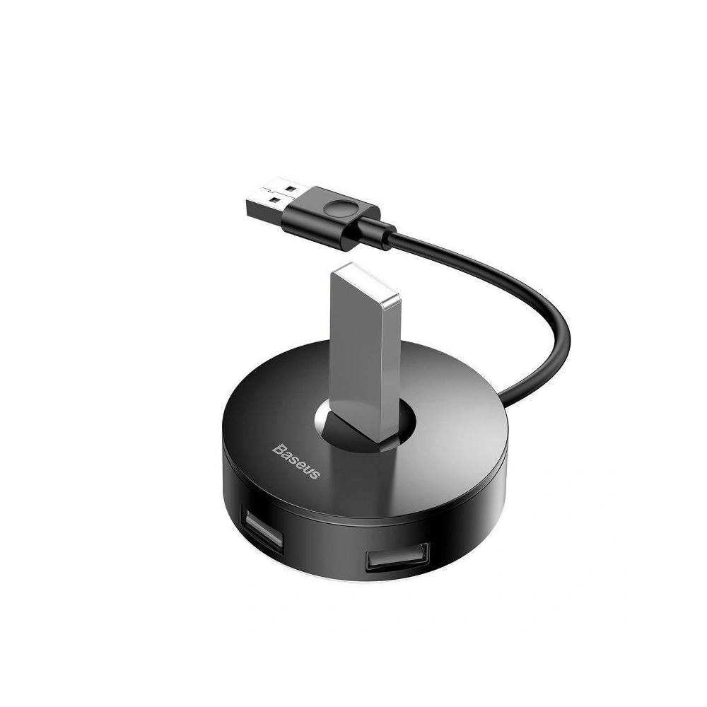Hub 4w1 USB do USB 3.0 + 3x USB 2.0 Baseus 15cm (czarny)