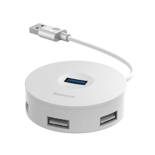 Kup Hub 4 în 1 USB la USB 3.0 + 3x USB 2.0 Baseus 15cm (alb) - BSU362WHT - {ean13} - Sklep Home Screen