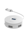 Hub 4 în 1 USB la USB 3.0 + 3x USB 2.0 Baseus 15cm (alb)