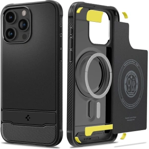 Etui Spigen Rugged Armor Mag MagSafe Apple iPhone 15 Pro Matte Black