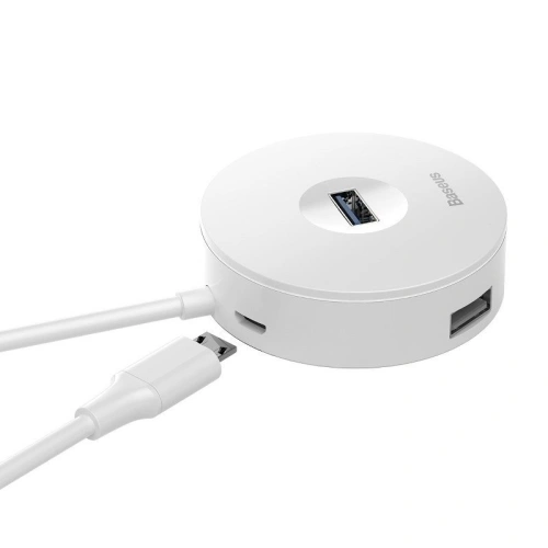 Kup Hub 4 în 1 USB la USB 3.0 + 3x USB 2.0 Baseus 15cm (alb) - BSU362WHT - {ean13} - Sklep Home Screen